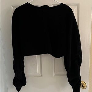 COS women crop wool top Elegant Black Women's Top